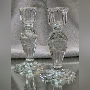 Elegant Crystal Candle Holders